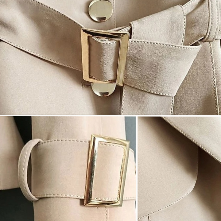 Womens Trench Coat Lightweight Longline Belted Overcoat