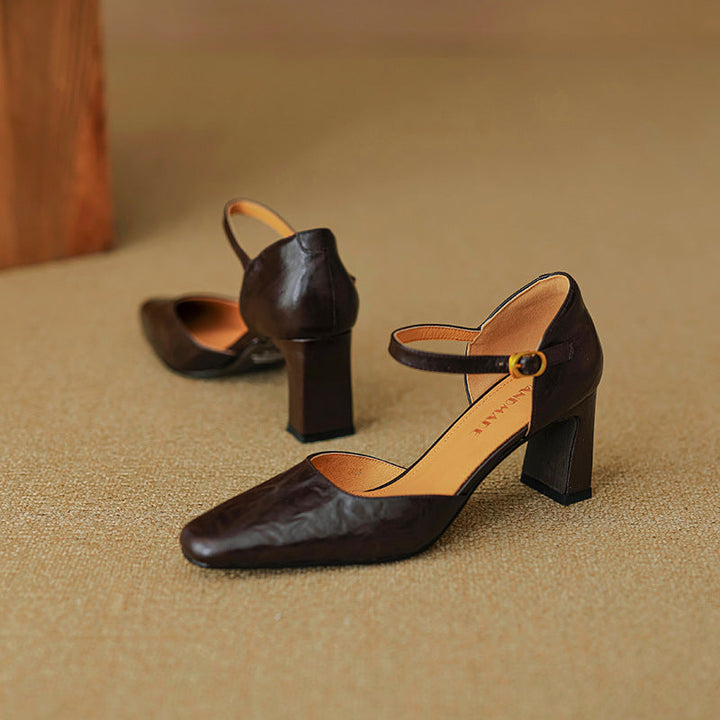 Womens Heels Genuine Leather Classic Fit