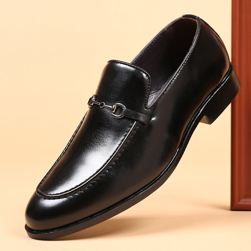 Mens Leather Loafers Slip-On Classic Fit