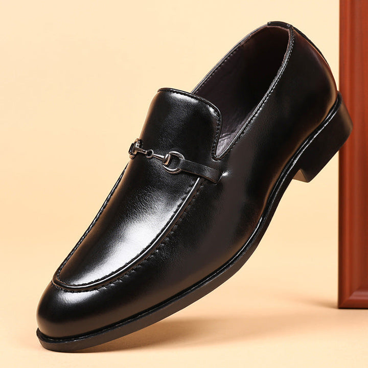 Mens Leather Loafers Slip-On Classic Fit