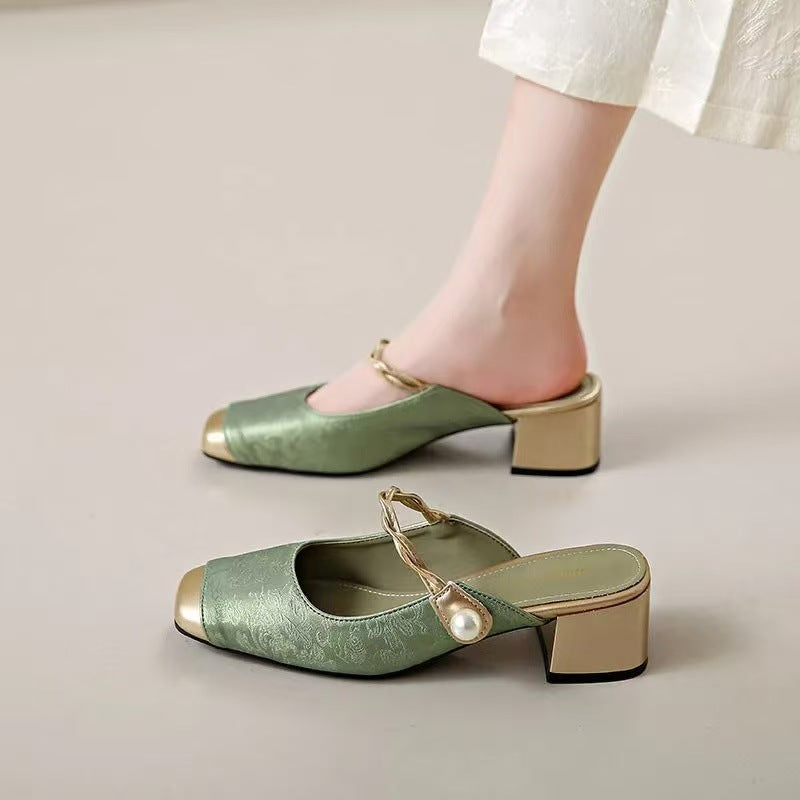Womens Leather Mules Genuine Leather Slip-On - BritishMode