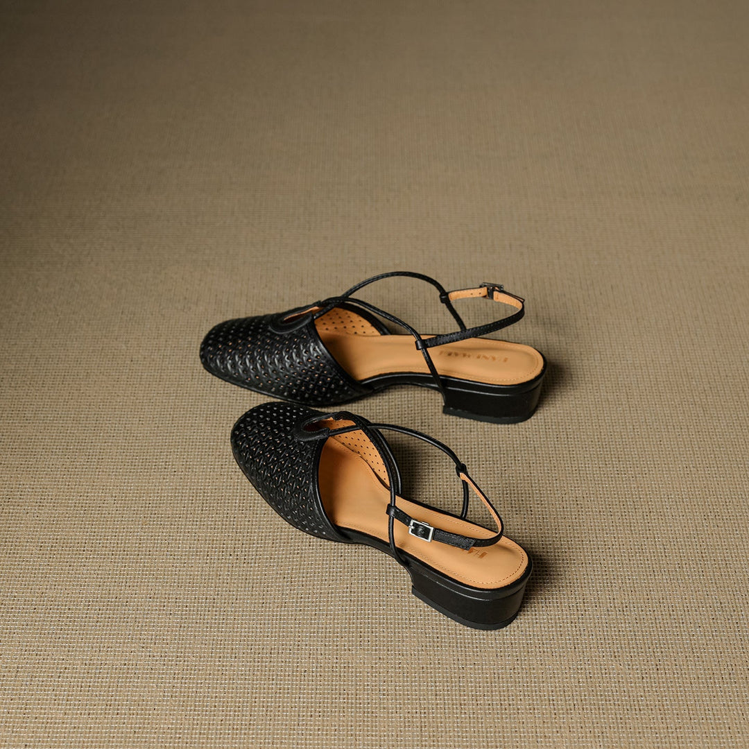 Womens Slingback Shoes Genuine Leather Classic Fit