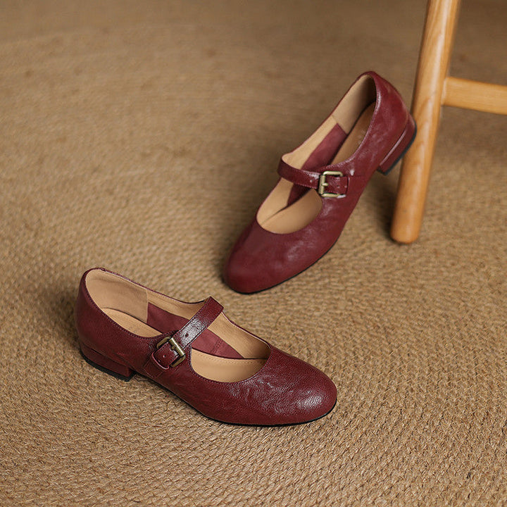 Womens Genuine Leather Shoes Classic Fit