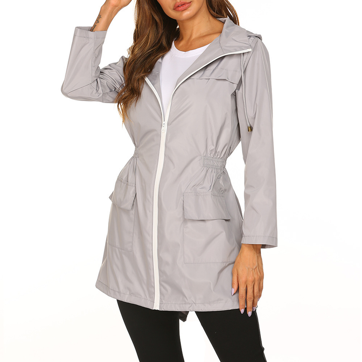 Womens Hooded Raincoat Waterproof Lightweight Fit