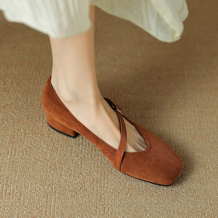 Womens Suede Heels Classic Fit