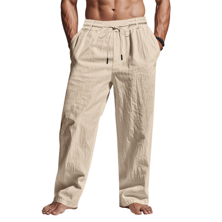 Mens Casual Full-Length Trousers Comfortable Fit