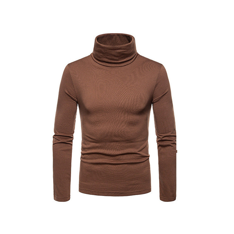 Mens Turtleneck Top Soft Knit Form Fitting