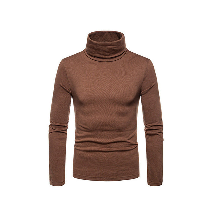 Mens Turtleneck Top Soft Knit Form Fitting