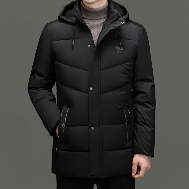 Mens Winter Jacket with Adjustable Hood