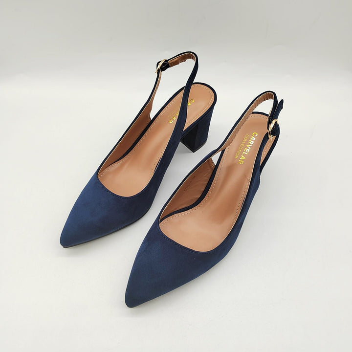 Womens Heeled Shoes Leather Pointed Toe