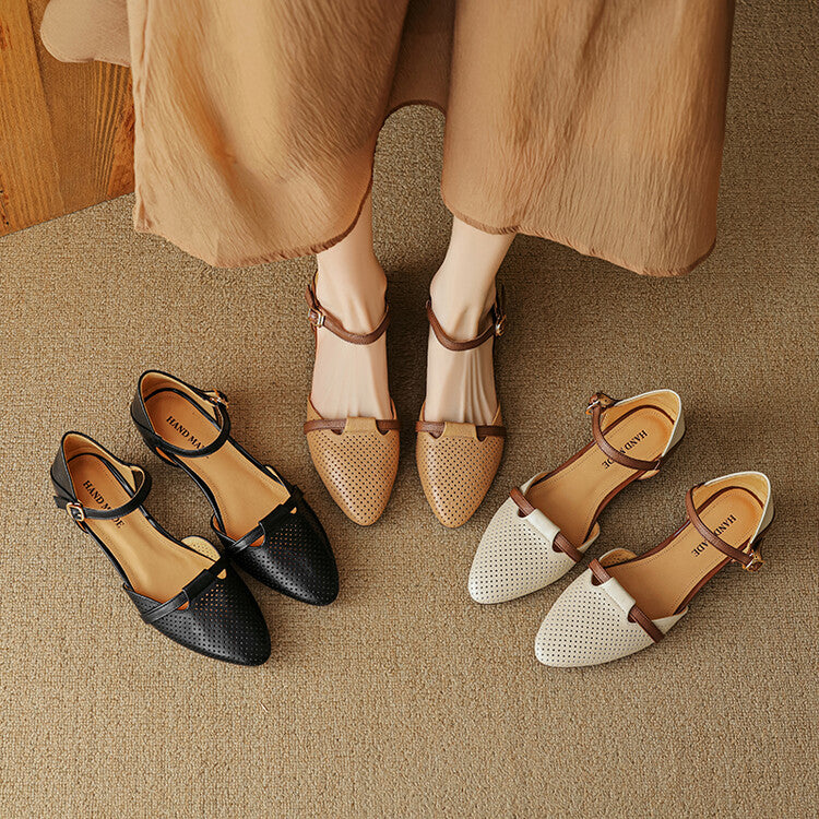 Womens Genuine Leather Heels Classic Fit