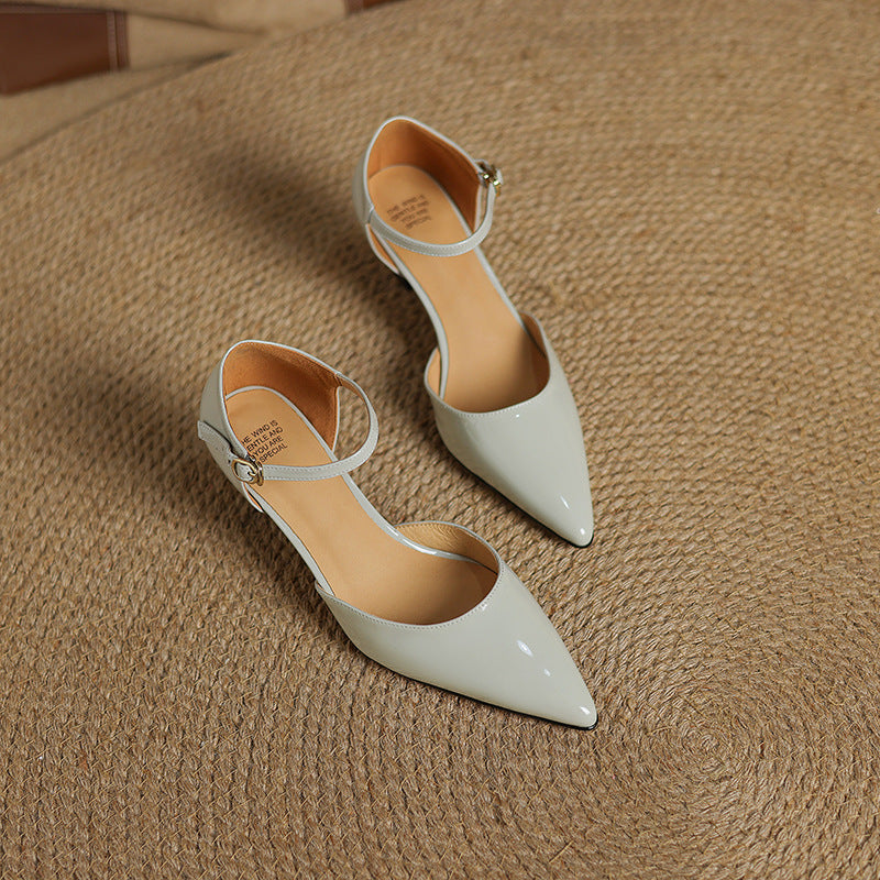 Womens Genuine Leather Heels Classic Fit