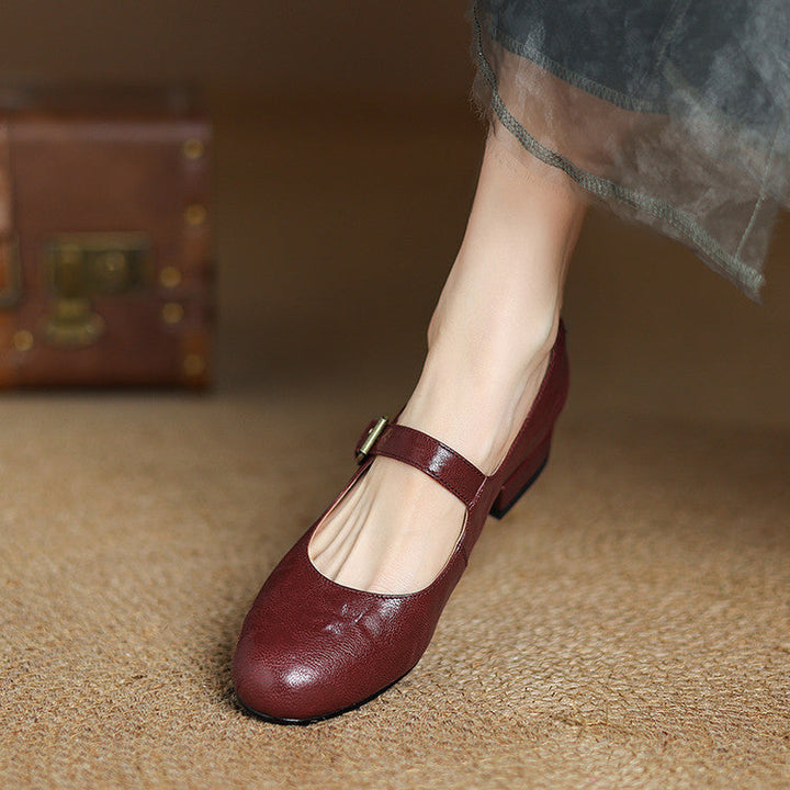 Womens Genuine Leather Shoes Classic Fit