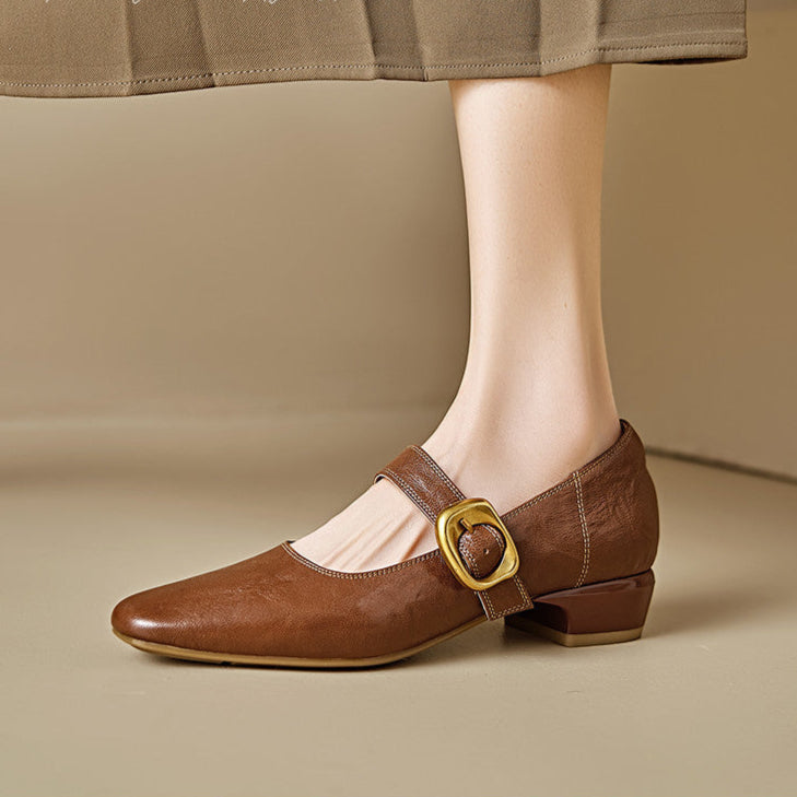 Womens Pumps Genuine Leather Classic Fit