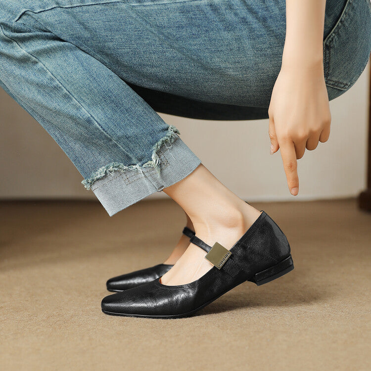 Womens Genuine Leather Pumps Classic Fit