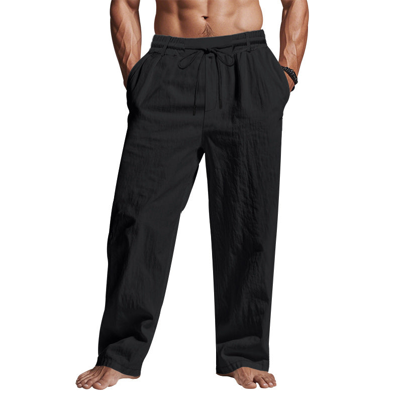Mens Casual Full-Length Trousers Comfortable Fit