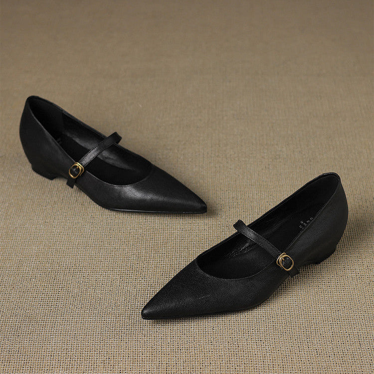 Womens Heels Genuine Leather Classic Fit