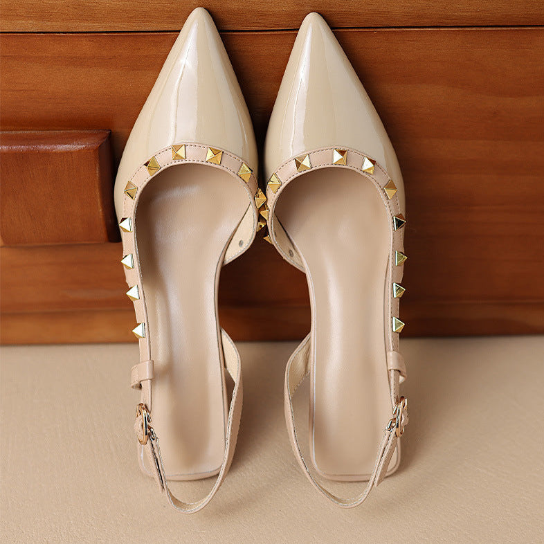 Womens Leather Heels Genuine Material Classic Fit