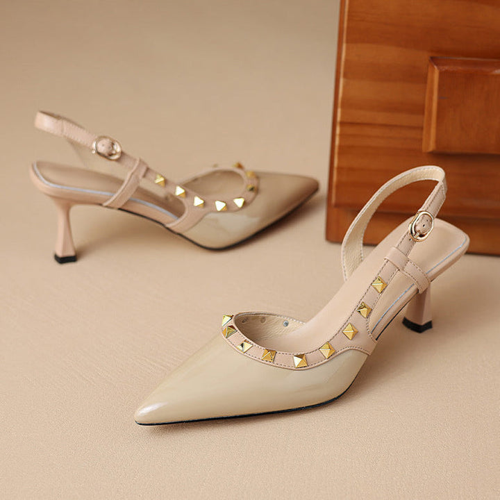 Womens Leather Heels Genuine Material Classic Fit - BritishMode