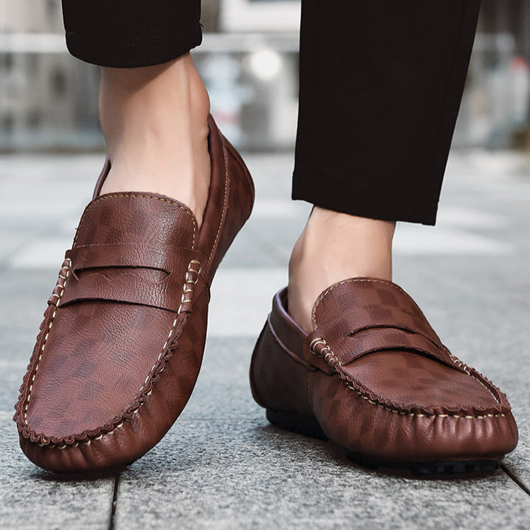 Mens Loafers Genuine Leather Slip-On - BritishMode