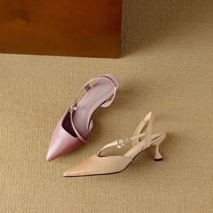 Womens Heels Genuine Leather Classic Fit