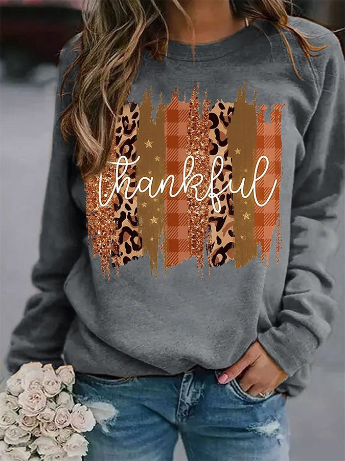Womens Sweatshirt Cotton Graphic Relaxed Fit