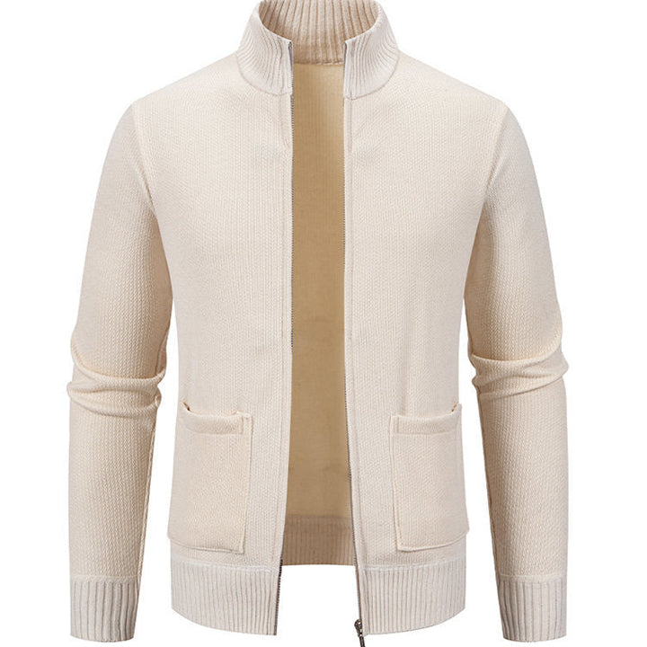 Unisex Full-Length Zip-Up Cardigan with Pockets