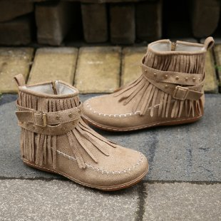 Womens Ankle Boots with Fringe Strap Stylish Fit - BritishMode