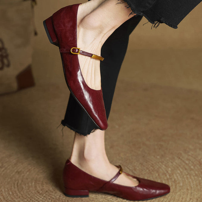 Womens Genuine Leather Pumps Classic Fit