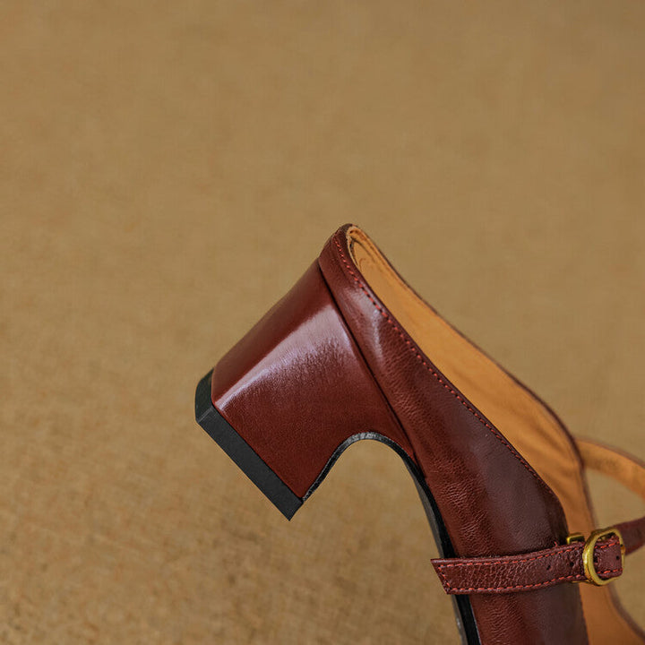 Womens Leather Mules Genuine Leather Slip-On