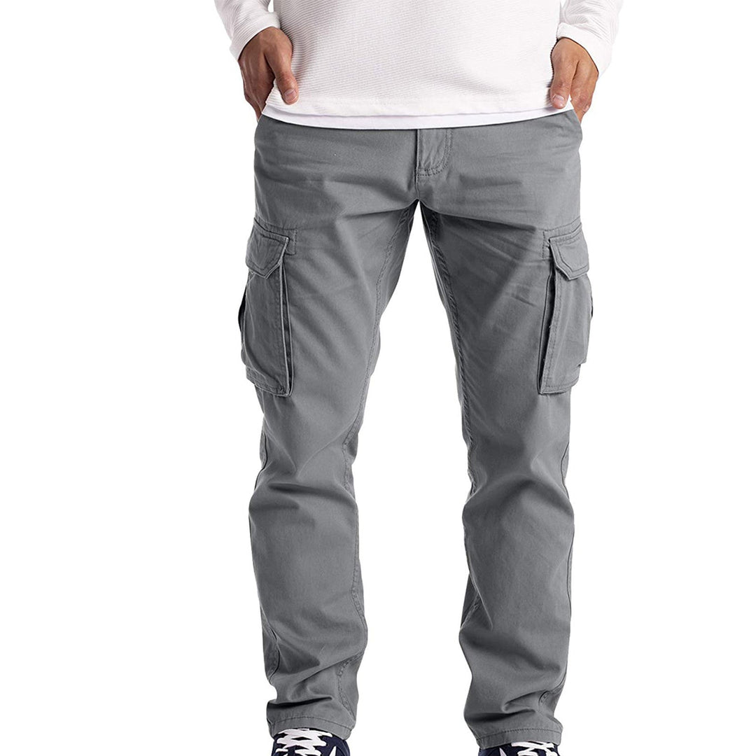 Mens Cargo Trousers Cotton -Stretch Relaxed Fit