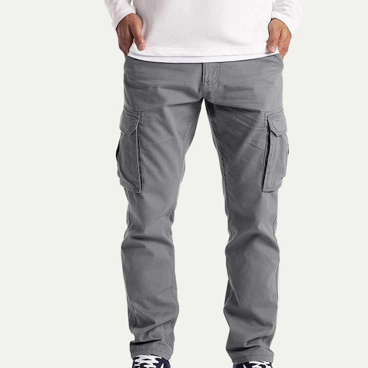 Mens Cargo Pants Relaxed Fit with Utility Flap Pockets