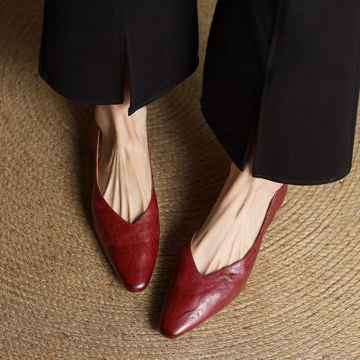 Womens Genuine Leather Mules Slip-On Comfortable