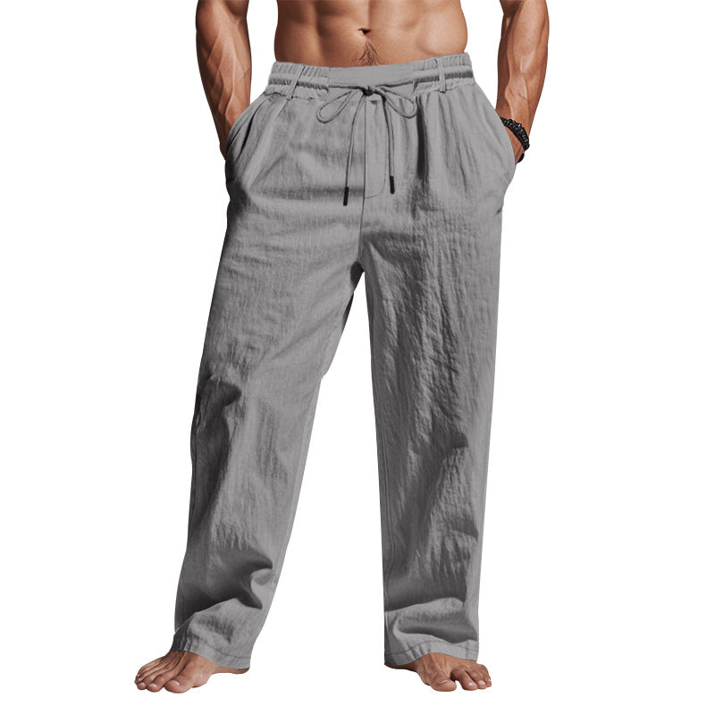 Mens Casual Full-Length Trousers Comfortable Fit - BritishMode