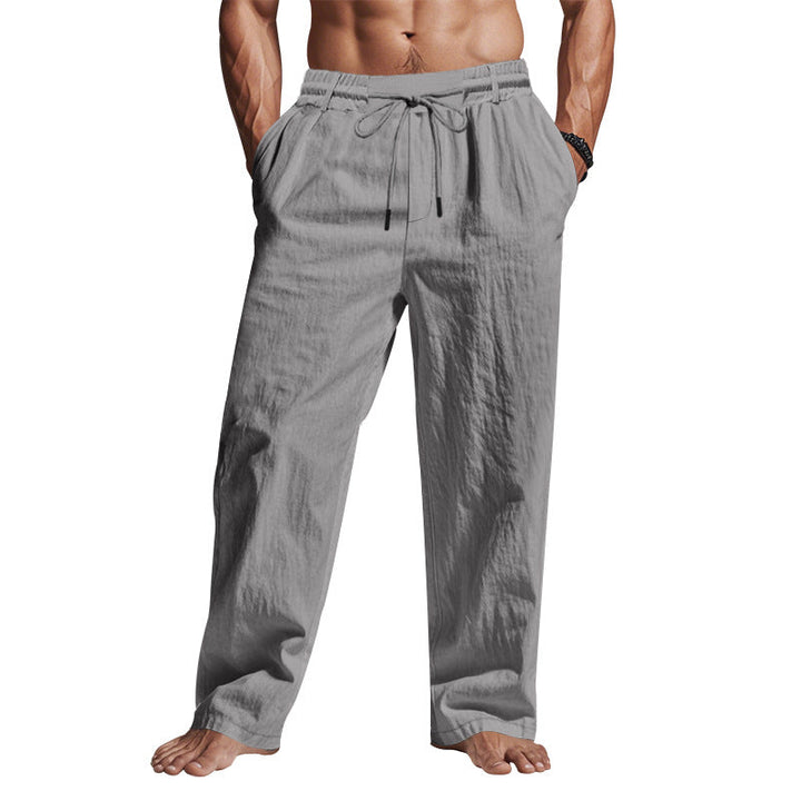 Mens Casual Full-Length Trousers Comfortable Fit - BritishMode