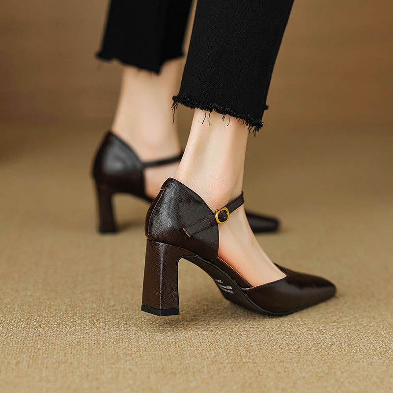 Womens Heels Genuine Leather Classic Fit