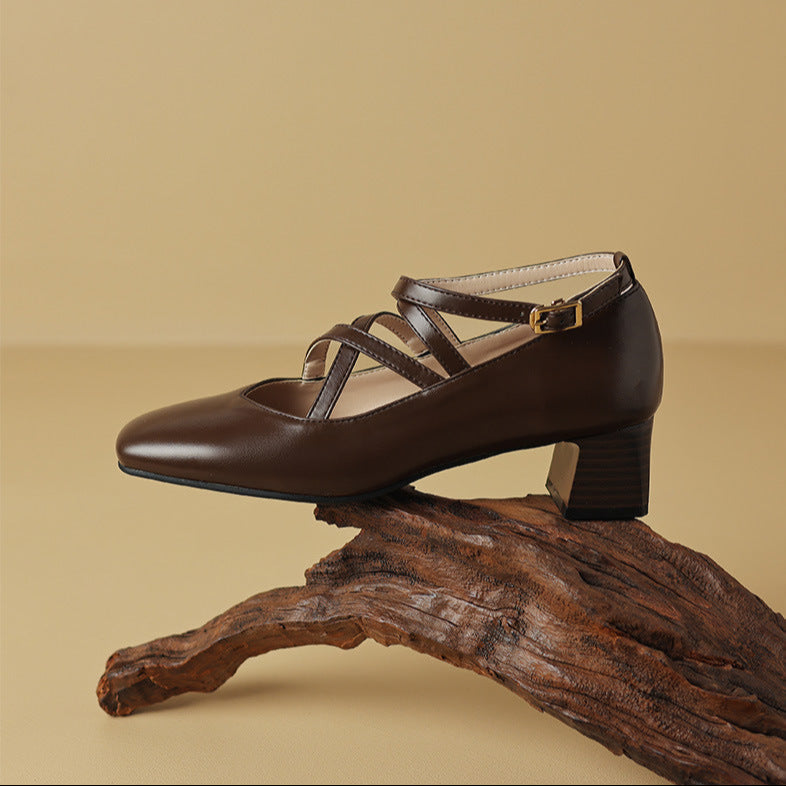 Womens Leather Heels Classic Fit