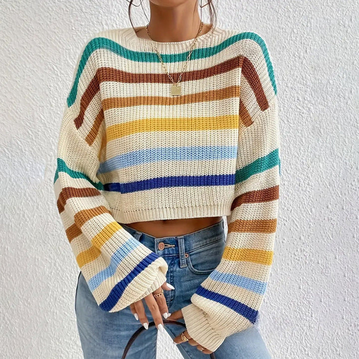 Womens Crew Neck Sweater Warm Knit Regular Fit