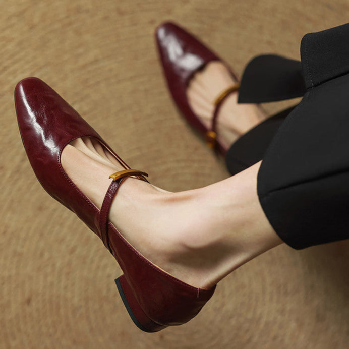 Womens Genuine Leather Pumps Classic Fit