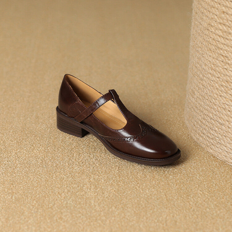 Womens Genuine Leather Shoes Classic Fit