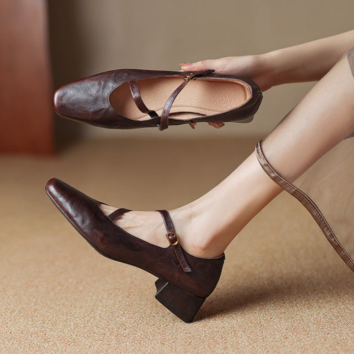 Womens Heels Genuine Leather Classic Fit