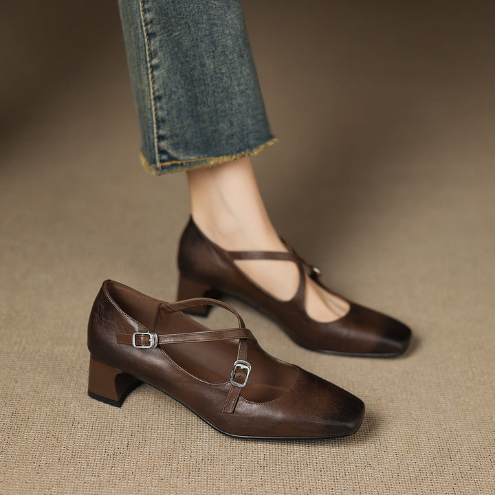 Womens Leather Heels Genuine Leather Classic Fit
