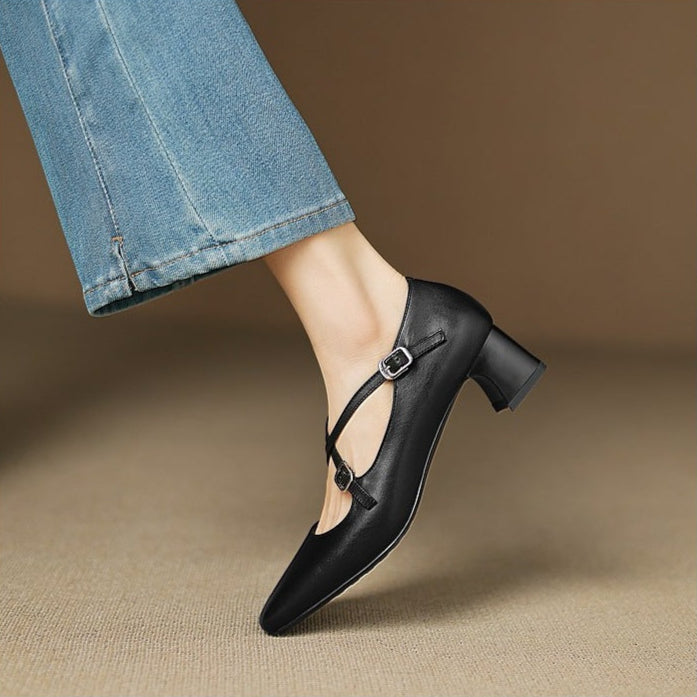 Womens Leather Heels Genuine Leather Classic Fit