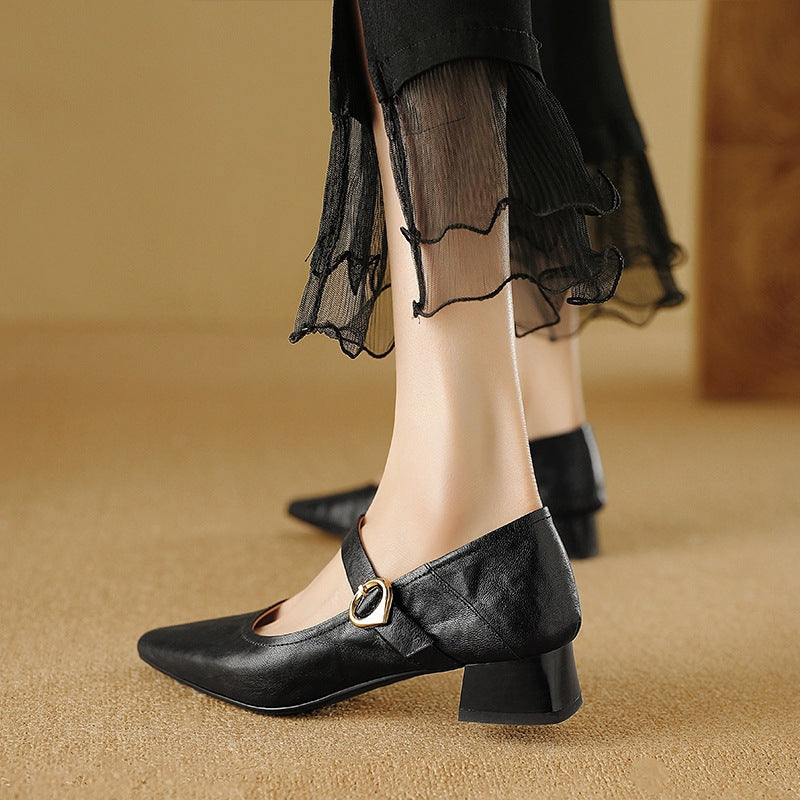 Womens Heels Genuine Leather Classic Fit