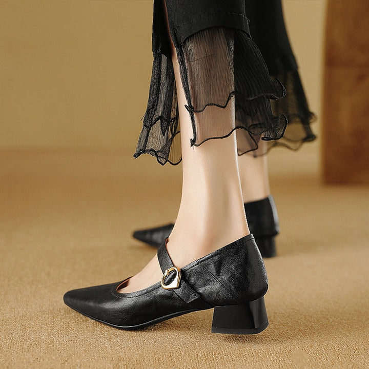Womens Heels Genuine Leather Classic Fit