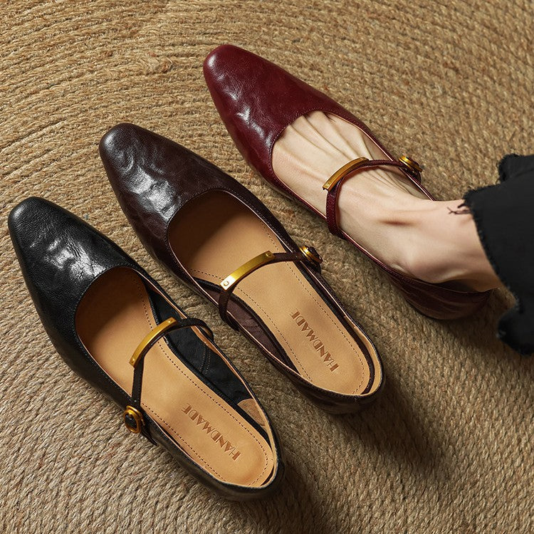 Womens Genuine Leather Pumps Classic Fit