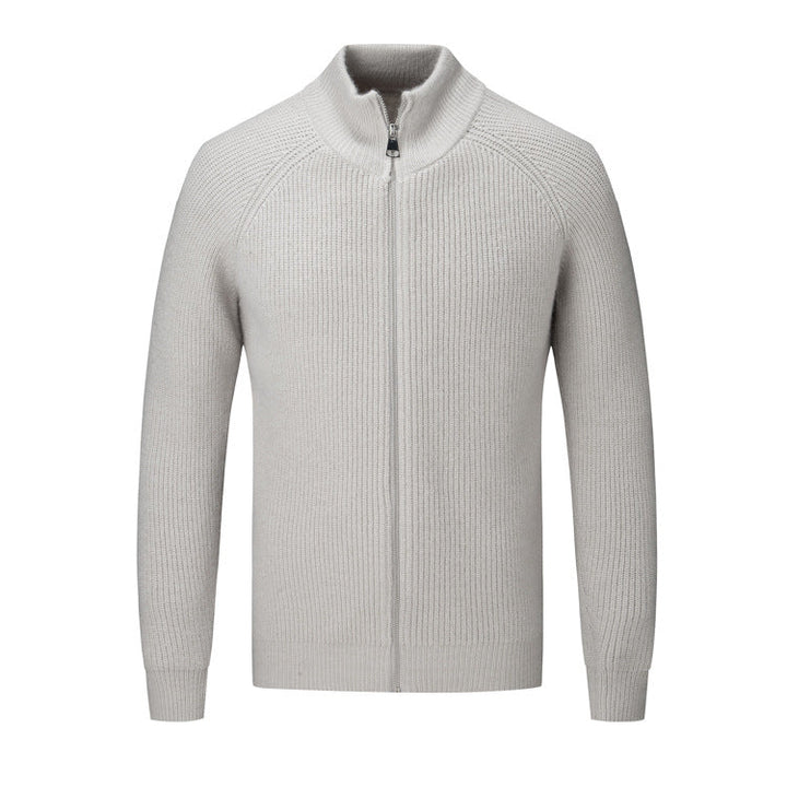 Womens High Collar Knit Cardigan Slim Fit