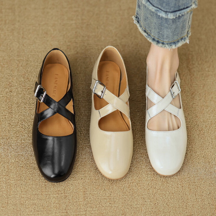 Womens Genuine Leather Shoes Classic Fit
