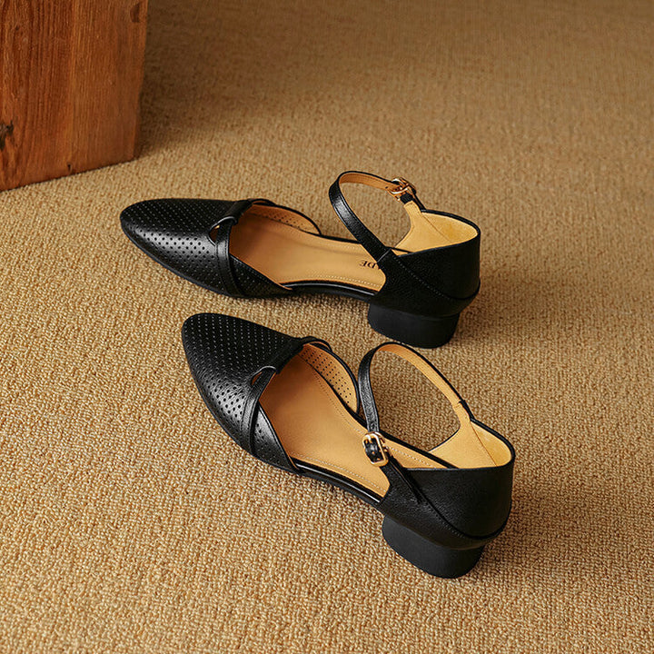 Womens Genuine Leather Heels Classic Fit