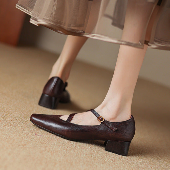 Womens Heels Genuine Leather Classic Fit